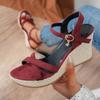 Летняя обувь для женщин с пряжками Женские туфли на танкетке с открытым носком Нескользящие Высокие каблуки Модные сандалии на платформе для женщин 2025 Новые Zapatos