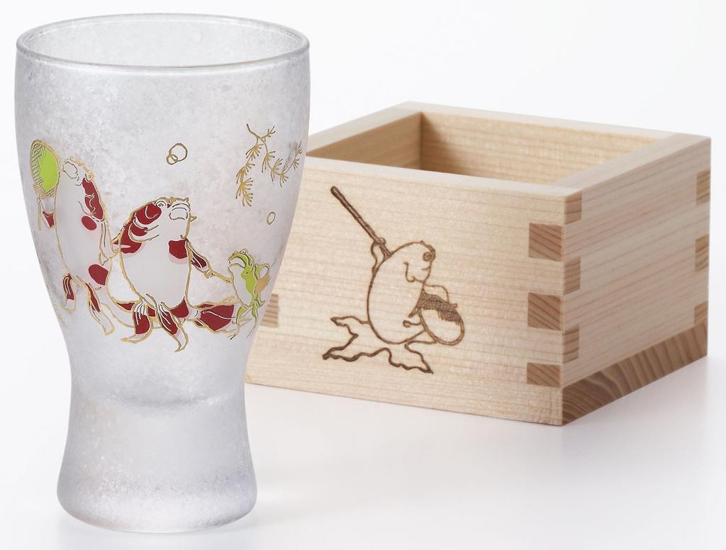 ADERIA Premium Nippon Taste Саке Счастливые Животные Золотая Рыбка Масу Саке Сделано в Подарок Идеально как небольшое саке или саке Идеально для холодного Идеальный подарок для или