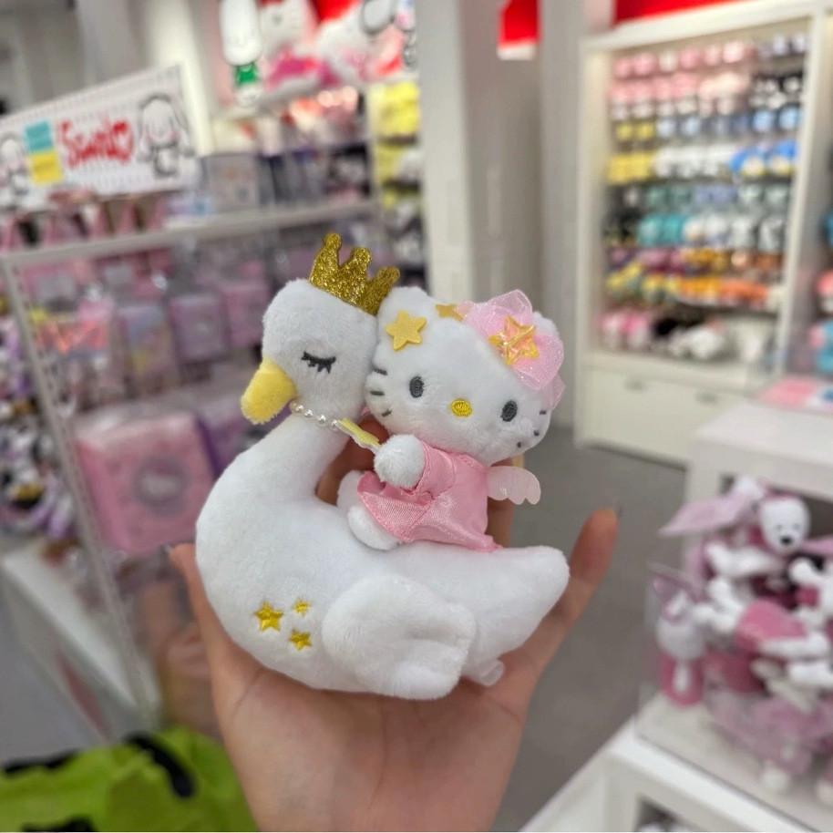 Милый кулон в виде лебедя, едущего на единороге, плюшевая кукла для декора сумки