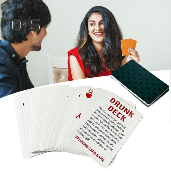 Пары Питьевая карточная игра Укрепление отношений Портативная дорожная игра Ночная вечеринка Взрослые вызов Интерактивная настольная игра Питьевая покерная карта