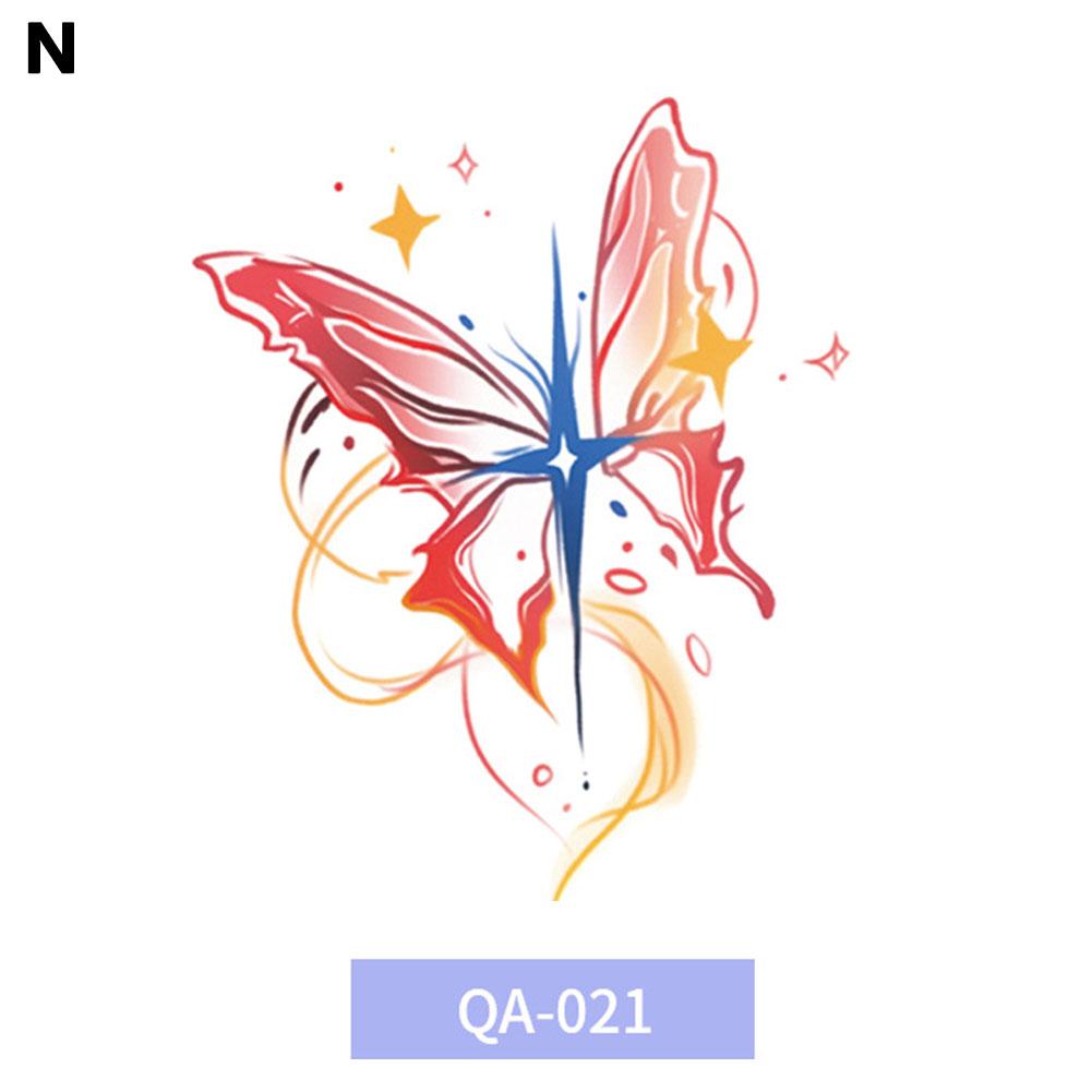 Красочные наклейки-тату с бабочками, водостойкие, долговечные, милые, японские, дофаминовые, смываемые татуировки G1S6