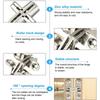 2 PCS Hidden Hinges Invisible Concealed Cross Hinge 180 Degree Folding Door Cross Hidden Hinge Zinc Alloy Concealed Hinges Door Blind For Wooden Doors