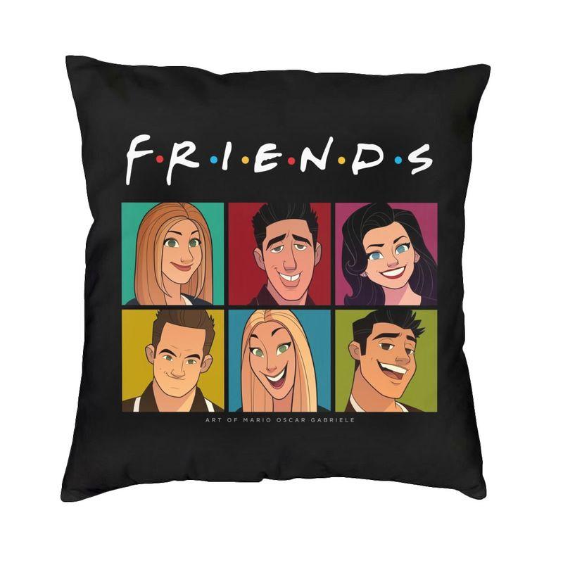 Friends Classic TV Show Cushion Cover Doublesided Print Throw Pillow Case for Sofa Custom Pillowcase Decoration