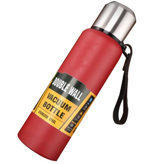 Бутылка для воды с чашкой для питья из нержавеющей стали большой емкости на 1500 мл с теплоизоляцией