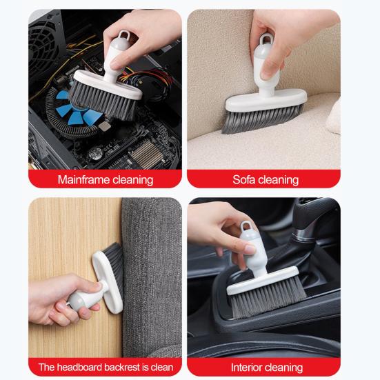 Щетка для чистки клавиатуры, высокая эластичность, не повреждает тонкие щетинки, щетка для клавиатуры с двумя насадками