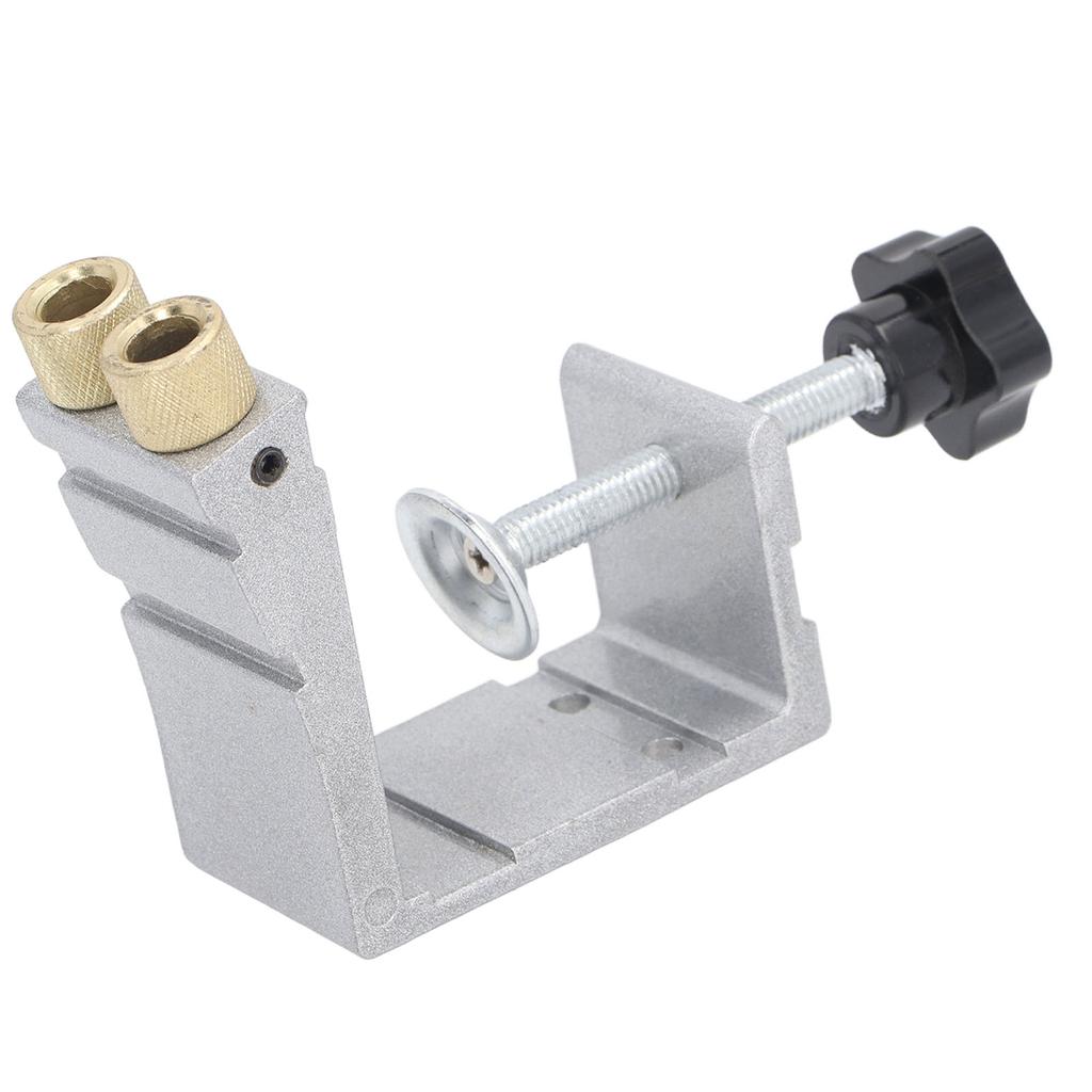 Pocket Hole Jig Set Adjustable Inclined Punch Locator Aluminum Alloy Woodworking Dowel Drilling Guide Kit