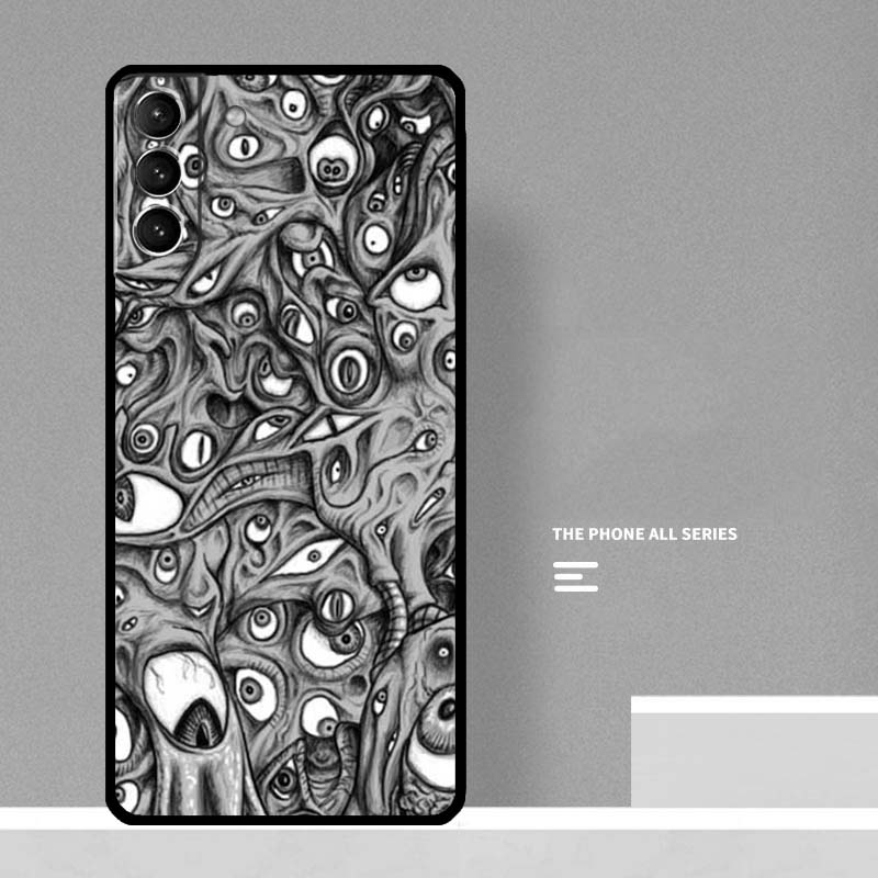 Чехол для телефона 'Страшное лицо с глазами' для Samsung Galaxy S25 S26 Ultra S20 S21 S22 S23 S24 Plus S10 S25 FE Чехол Coque