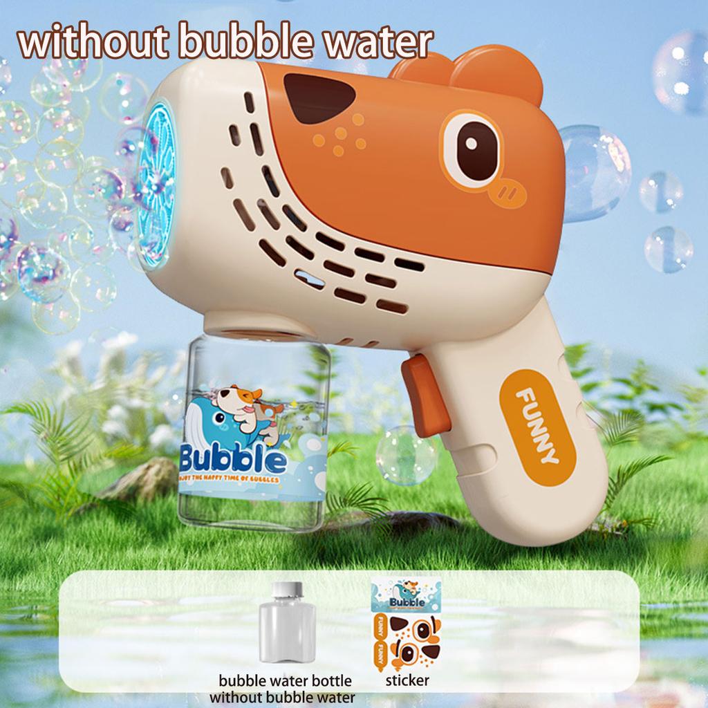 Cute Full-Automatic Bubble Machine Toy for Children Outdoor Bubble Blowing Game Unicorn with Light Kids Toy(without Bubble Water
