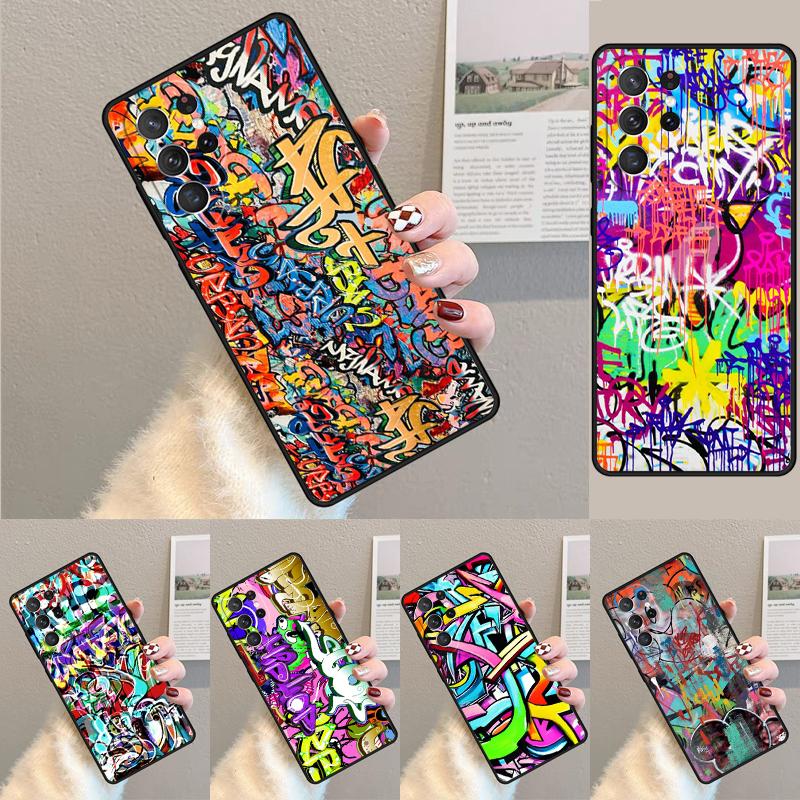 Ins Красочный Граффити Радужный Силиконовый Чехол Для Телефона Для Samsung Galaxy note 10 pro S26 S25 S24 S23 S22 S21 Plus Ultra Capa Чехол