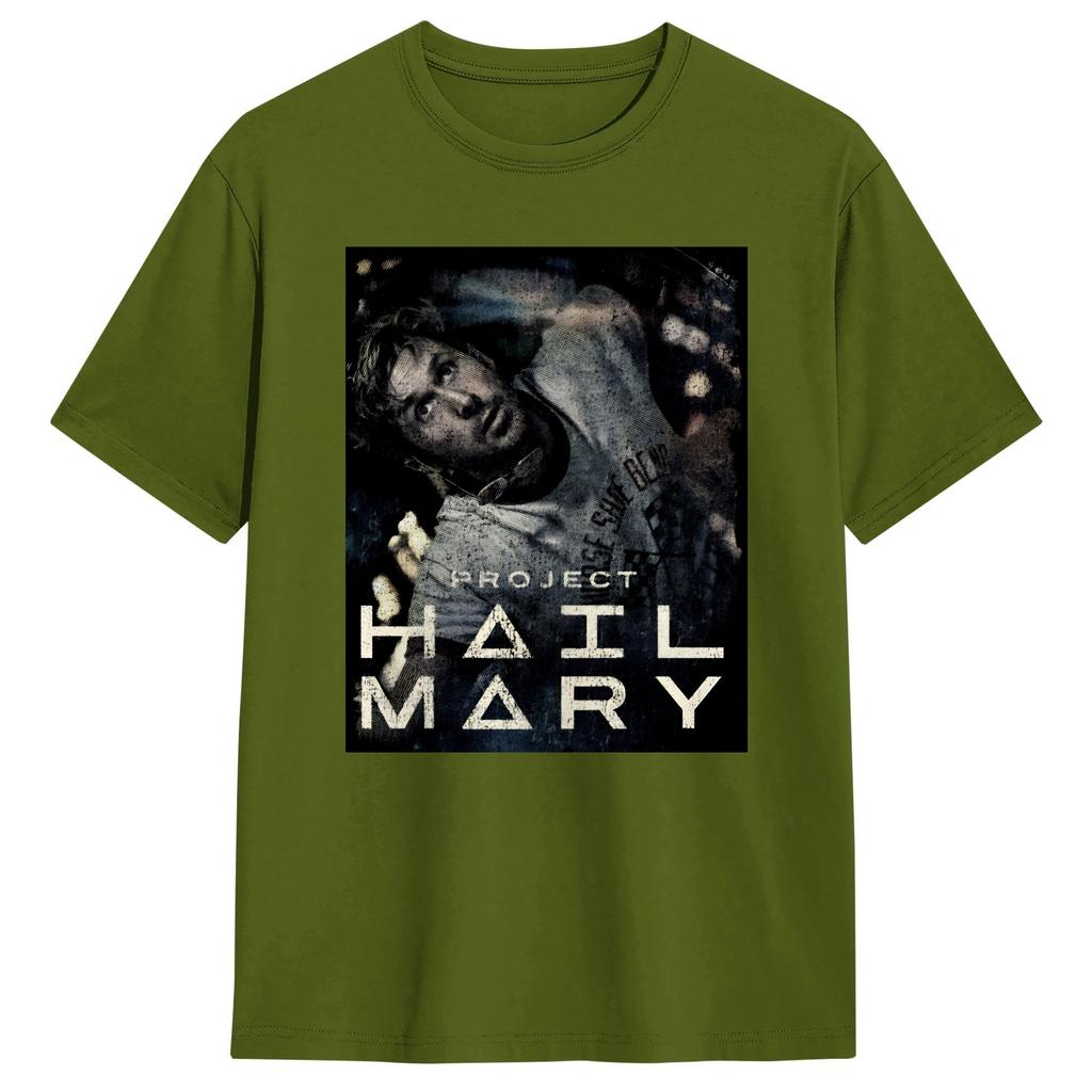Men TShirts Project Hail Mary Amazing Cotton Tee Shirt Short Sleeve T Shirts Round Collar Clothes Printed
