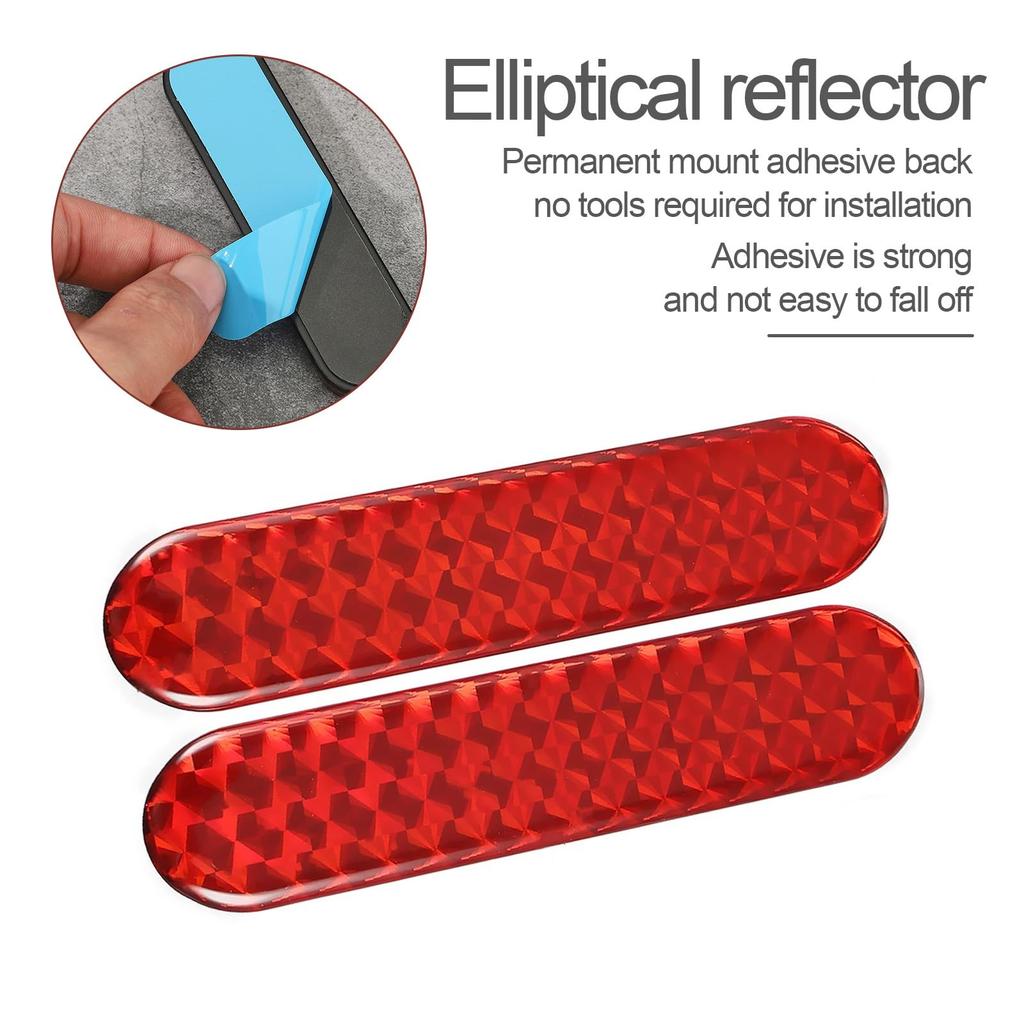 HARUMAKI Reflector Protector Bike Reflector Stick-on Reflective Sticker Car Reflective Sticker Reflector Square Car