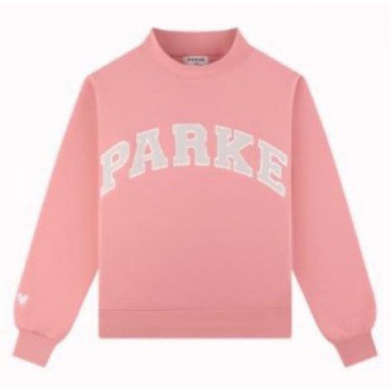 PARKE Letter Embroidery Hoodie Heart Small Tag Loose Fit Casual Pullover Youth