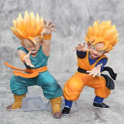 Фигурка Сон Гохана и Транкса из аниме Dragon Ball, 15 см, ПВХ, статуэтка, модель, украшение, коллекционная кукла, игрушка, подарок.