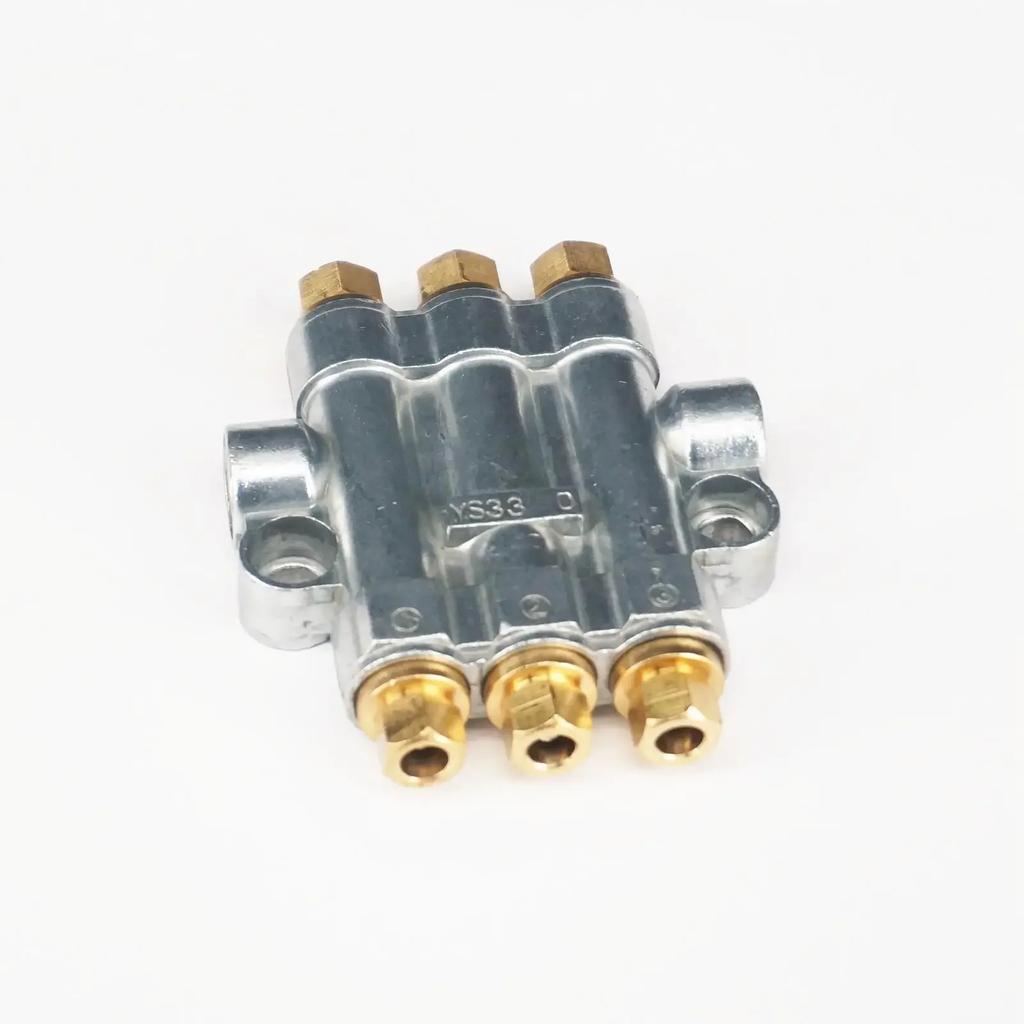 Вход M8x1 Выход M10x1 Алюминиевый Корпус Латунный Фитинг Масляный Поршневой Распределитель Клапанный Блок Коллектора Для Смазки