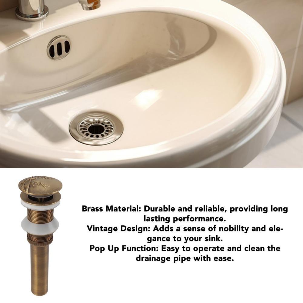 Quick Drainage Sink Drain Brass Material Sink Drain Stopper Vessel Sink Drain Standard Sink