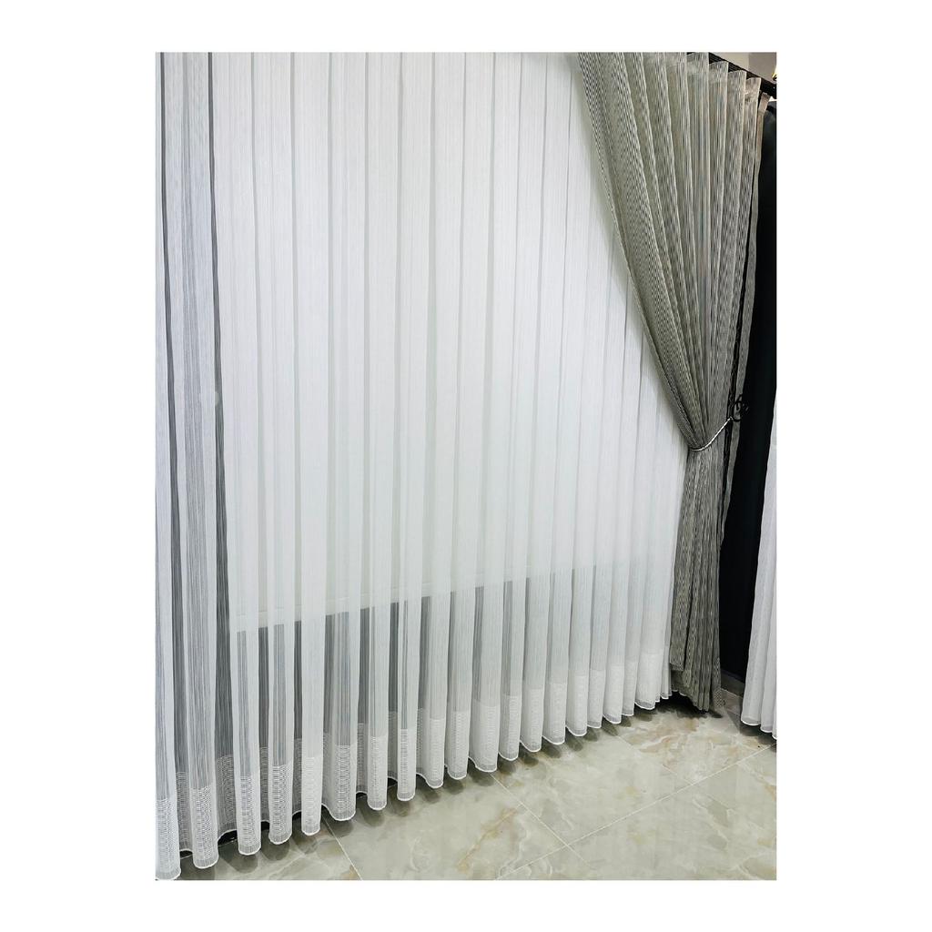 Тюлевая занавеска Ta с естественной каймой, не требующая глажки, плотно плиссированная