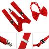 Solid Color For Girls Strap Clip Bow Tie Hanging Pants Clip Suspenders Clips Tie Suspenders Set