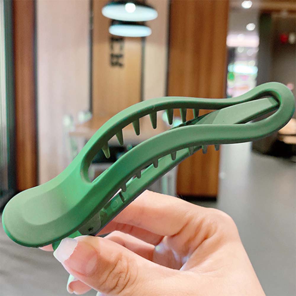 Wild Simple Girls Matte Women Seamless Plastic Hair Claw Duckbill Clip Face Wash Hairpin