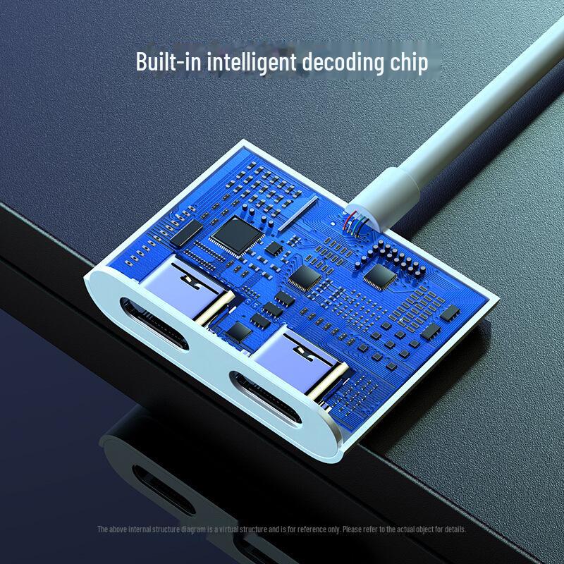 Адаптер для наушников Biaz 2-в-1 Type-C: Аудио и PD зарядный преобразователь