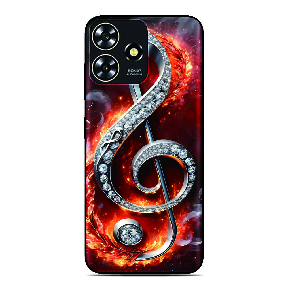 Flame Musica Phone Case For Blackview Wave 9C 8C 6C Shark 9 Color 8 Oscal C80 C70 C60 C30 C20 Pro Flat 2 1C 2C Tiger 13 12 Cover