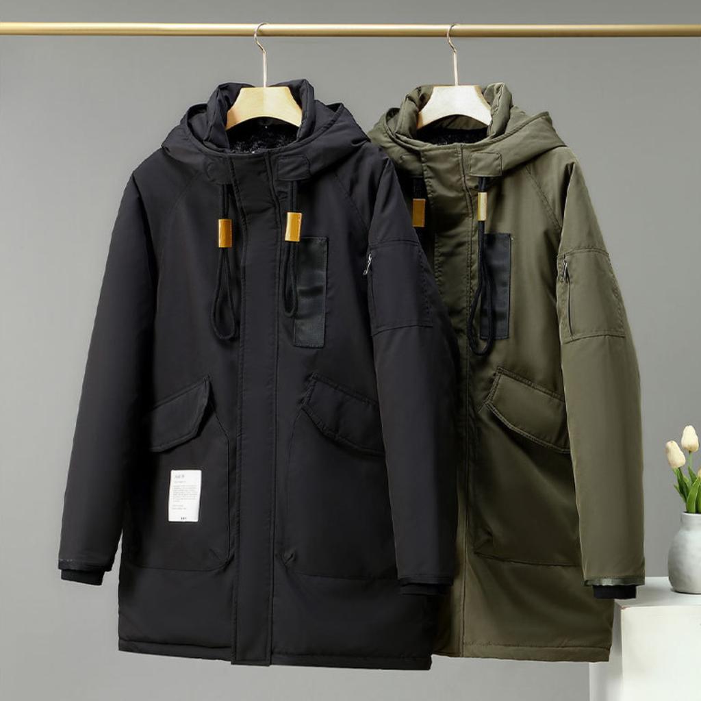 Winter Parka Men's Medium-length Plus Velvet Thickening Fat Loose Cotton Coat Fat Man Plus Size Jacket 4XL-10XL