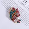 Blucome Retro Beautiful Rhinestone Butterfly Brooches for Women Elegant Insect Pin Enamel Jewelry Coat Accessories High Qaulity