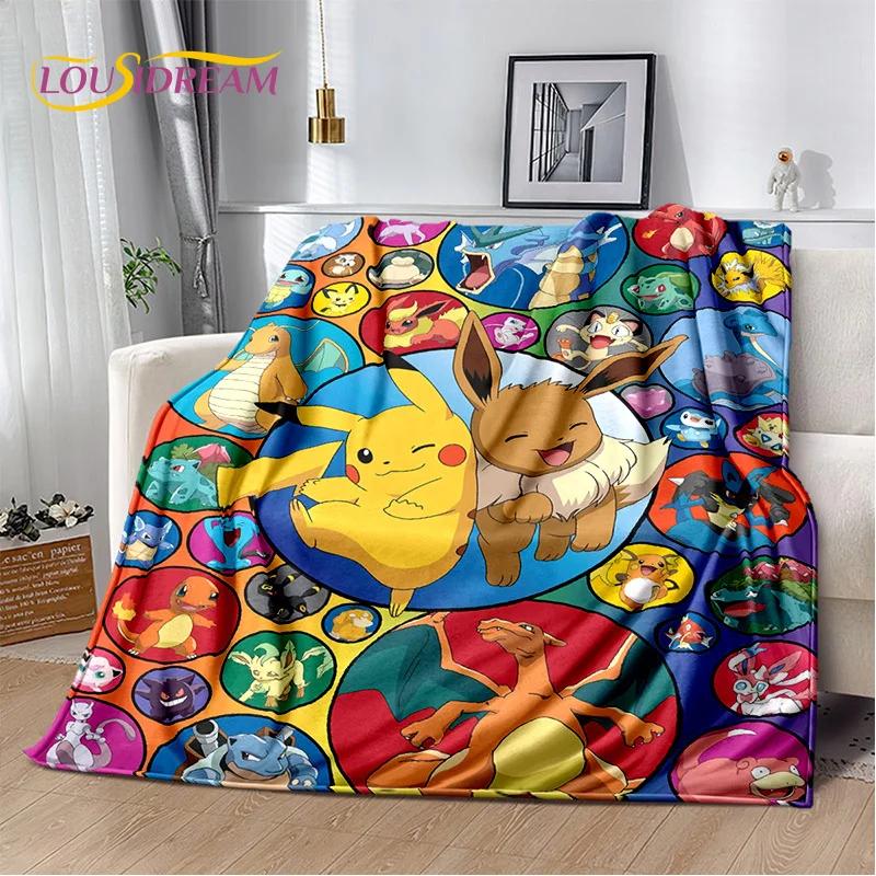 Japanese Pokemon Cute Cartoon Soft Flannel Blankets,Throw Blanket Comfortable Blanket for Picnic Beds Sofa Home Bedroom Kids