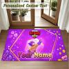 Crystal Velvet Square Rug Custom NameBrawl Stars Pattern Non Slip Home Floor Decor Rug