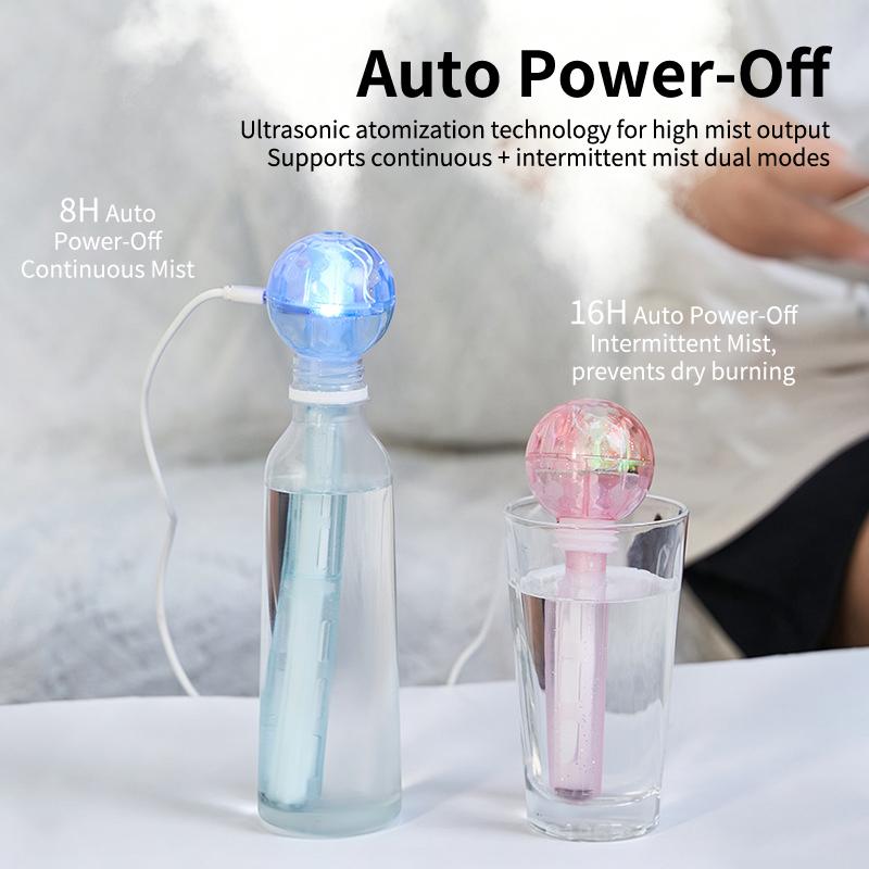 USB Humidifier Stick with LED Lights Compact Design for Home and Office Spaces