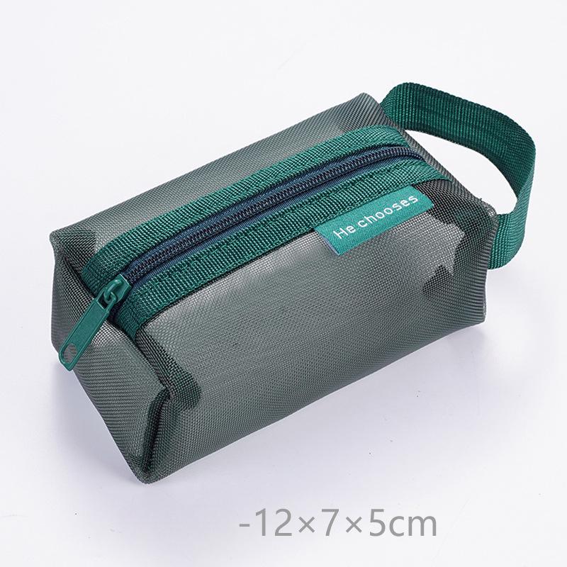 Простая нейлоновая трехмерная квадратная сетчатая сумка, большая вместительная сумка для ключей, сумка для карт, прозрачная сумка для хранения