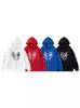 Cross-border Spider Web Heart Print Fleece-Lined Hooded Cardigan