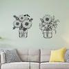 1pc Wall Decor Metal Flowers Wall Art Sunflowers Floral Home Decorations for Bathroom Living Room Home Office