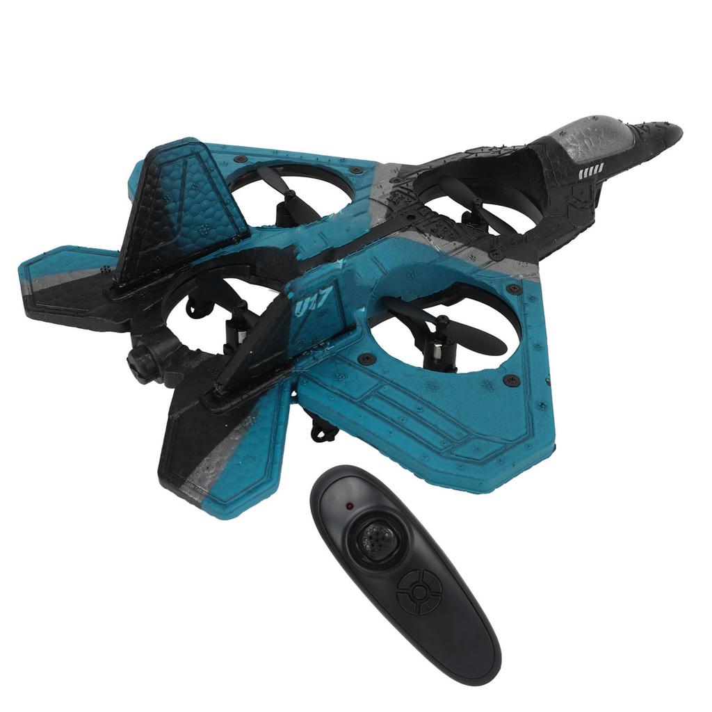 2,4 ГГц Детская радиоуправляемая модель планера Светодиодная подсветка Стабильный полет Самолет на радиоуправлении Игрушка с пропеллером Синий 3 батарейки