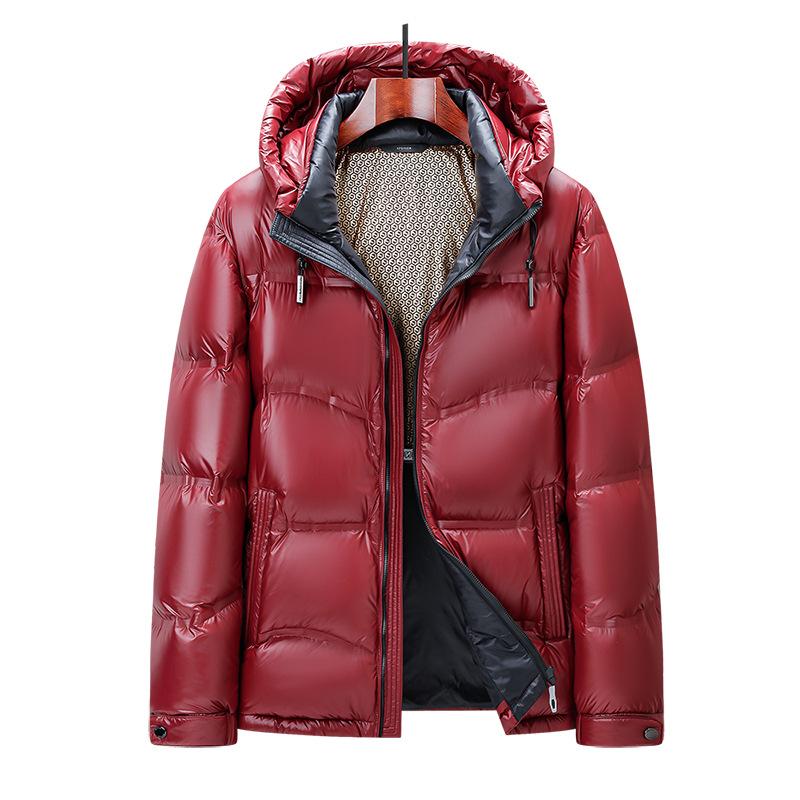 Черная золотая модная куртка-пуховик мужская с капюшоном утепленная куртка из утиного пуха 90% белая модная утепленная куртка