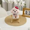 Cute Sitting Dog Plush Toy With Polyester Fiber For Gift And Decor