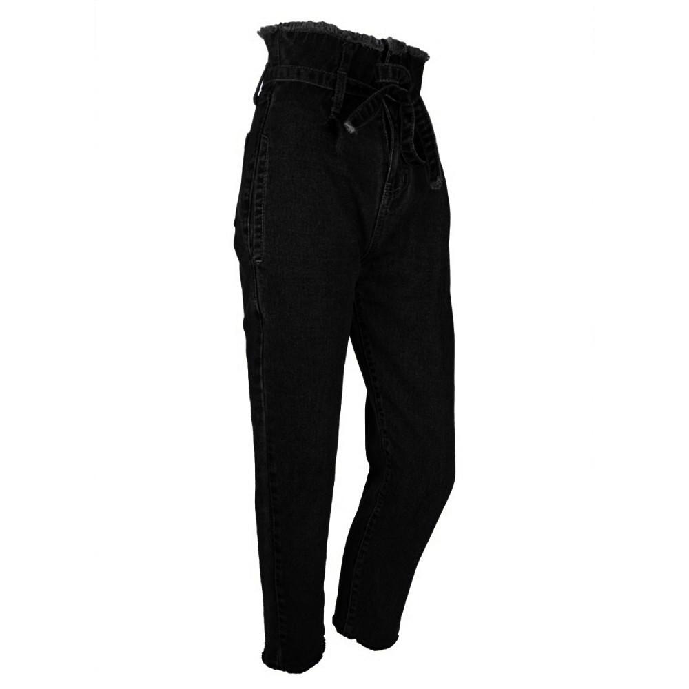 Women Plus Size High Waist Trimmings Slim Denim Skinny Jeans Pants Belt Trousers