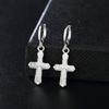 Noble High Quality 925 Sterling Silver Cross Drop Earrings For Women Party Luxury Jewelry Holiday Gift Wedding