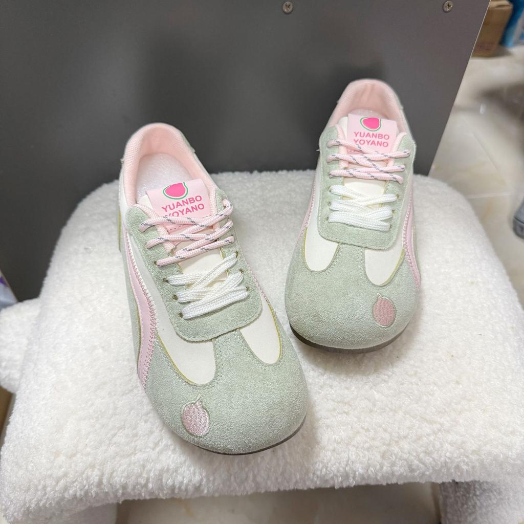 Весна и лето 2025 года новые немецкие тренировочные туфли женские ретро универсальные спортивные и повседневные туфли мягкая подошва сочетание цветов легкие туфли Форреста Гампа