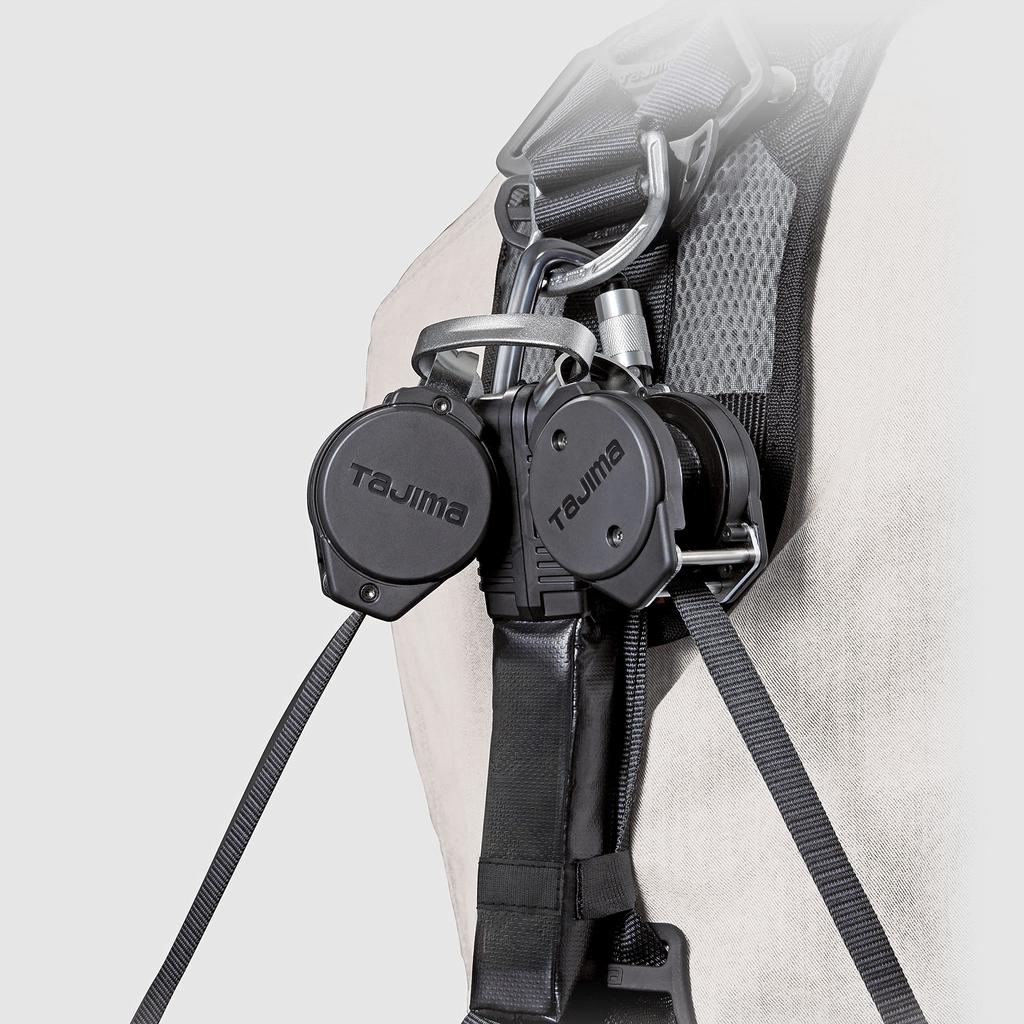 Tajima New Standard Safety Double Lanyard for with Locking Continuous Compact 150cm Lanyard Aluminum Gate with Lightweight Forged Aluminum Hook and