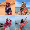 Women  Shawl Multi-color Variety Retro Flower Pattern Shade Scarf Lightweight Face Cover