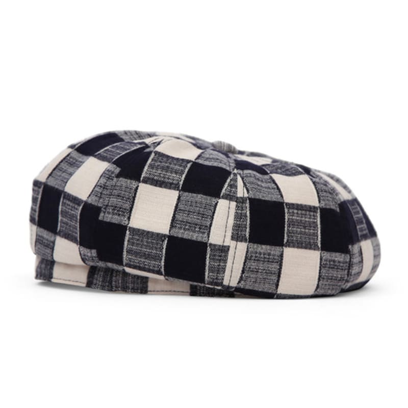 UNDERCONTROL Studio BREAD BERET / SHADE CHECK / MILK NAVY