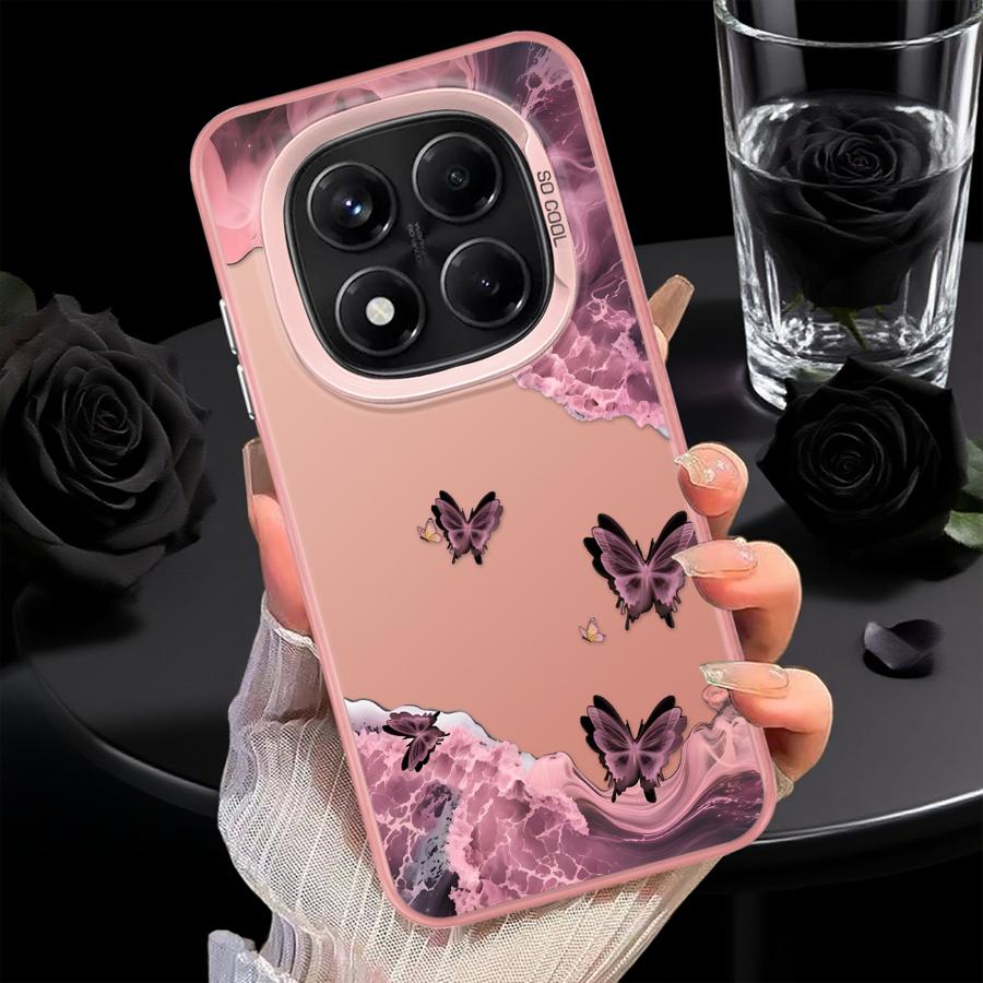 Case for Xiaomi Redmi Note 14 11 Pro A2 A1 13C 12 14C 12C 10 Note 13 12 Pro Plus Phone Cover Creative Pink Sea Butterfly