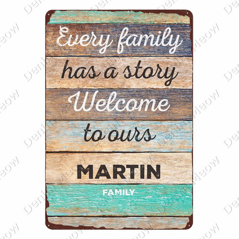 Прекрасный цветок ДОБРО ПОЖАЛОВАТЬ В Мой Дом Железный Металлический Плакат Оловянная Вывеска Настенное Украшение Винтажная Художественная Роспись Семейное Правило Табличка A392