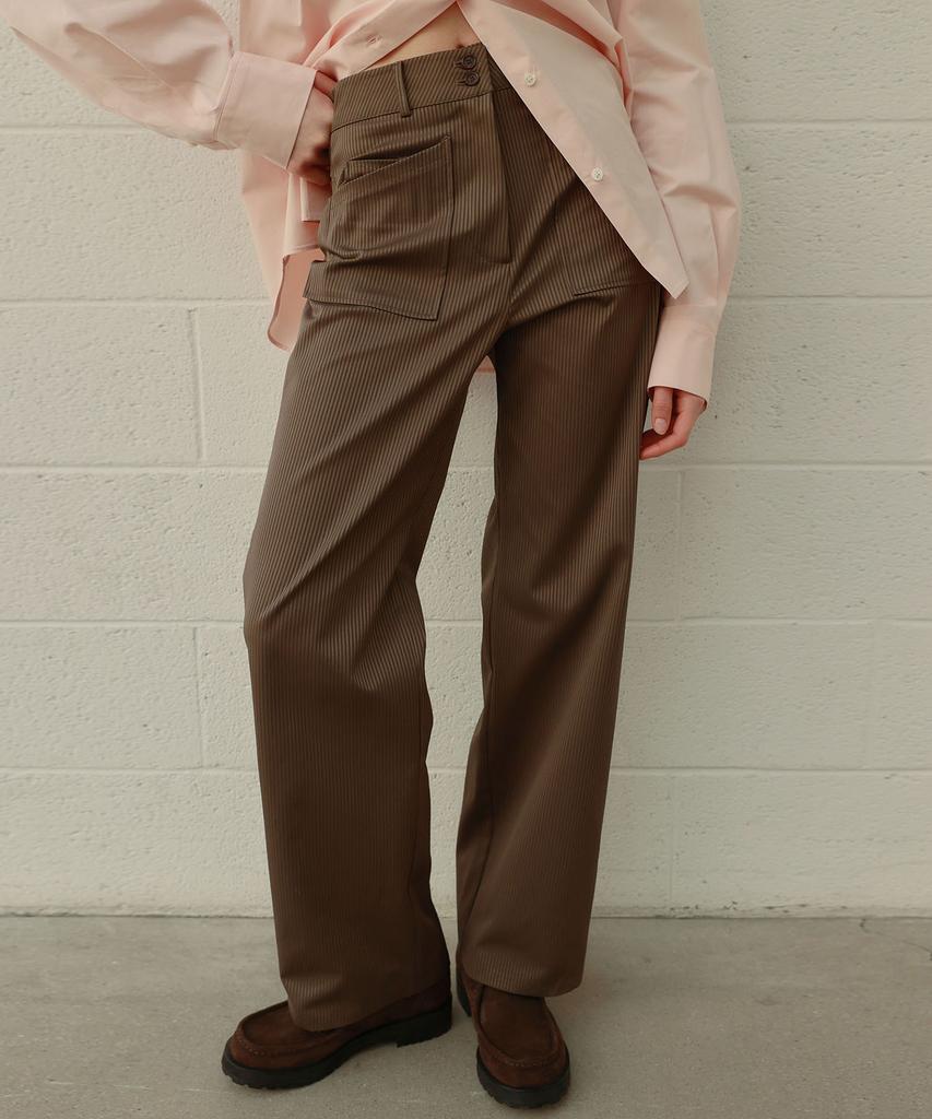 OURO Stripe Pocket Pants [ Brown ]