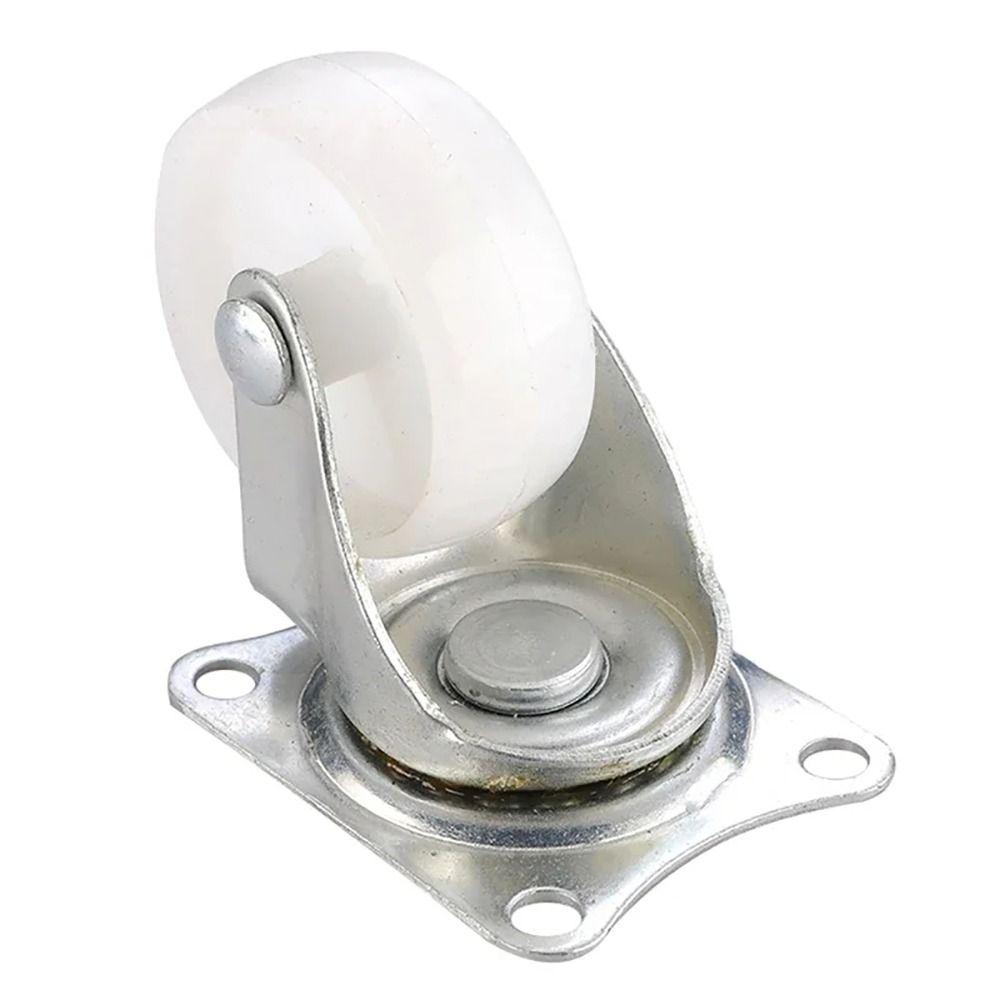 1/2/4Pcs White Nylon Rubber Caster Wheel 360 Degree Swivel Casters New Furniture Roller