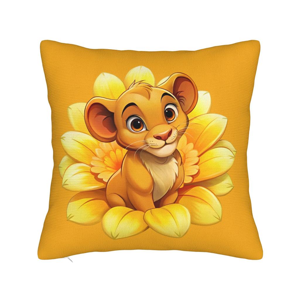 Lion King Simba Square Pillow Case Polyester Throw Pillow  , Novelty Pillowcover Home Decor