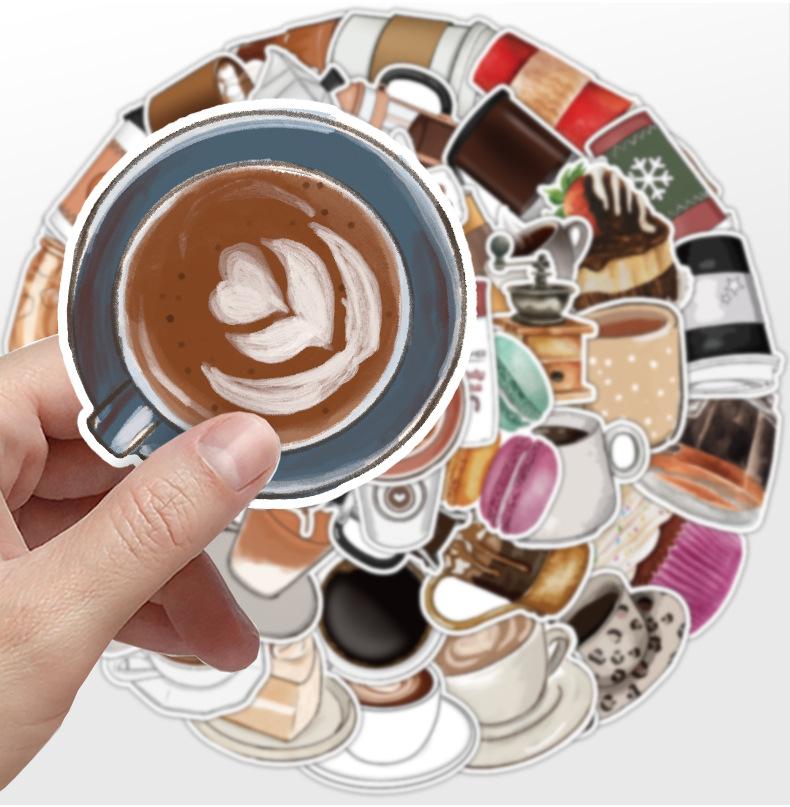 10/50 шт. Ретро наклейки с кофе, я люблю кофе, граффити, наклейки для DIY, багажа, ноутбука, скейтборда, велосипеда, наклейки