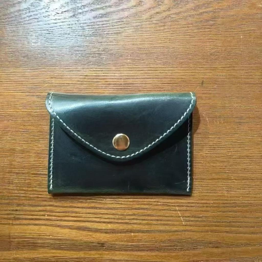 Mendy Card Holder Mini Coin Purse for Women and Men Designer Vintage Genuine Leather Snap Closure Small Pouch for Daily Use