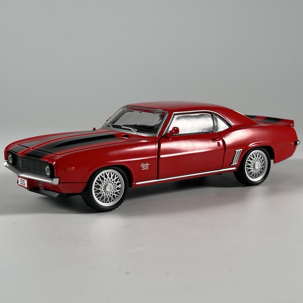 1:32 Chevrolet Camaro SS 350 1969 Super Classic Sports Cars Alloy Metal Diecast Model Car Home Trendy Toys Ornaments Holiday Boy