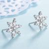 Womens Fashion Elegant Cute Shiny Snowflake Ear Studs Earrings Gift